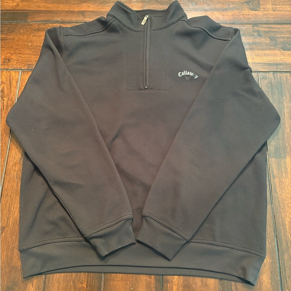 Callaway Men's Black Quarter-Zip Performance Pullover Size L